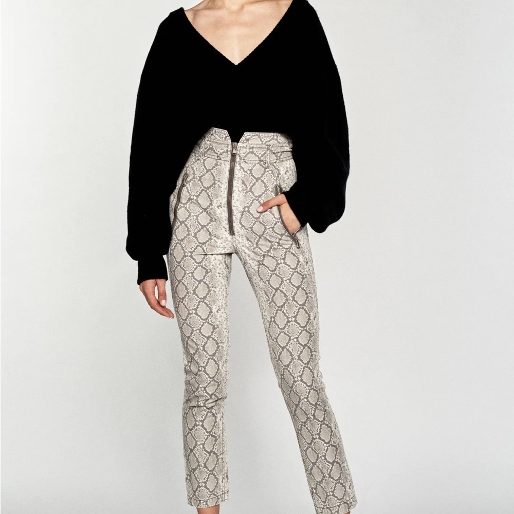 NWT Marissa Webb JOSH PYTHON PRINT CANVAS PANT